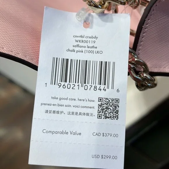 Kate Spade Carson Convertible Crossbody Chalk Pink - Picture 11 of 16